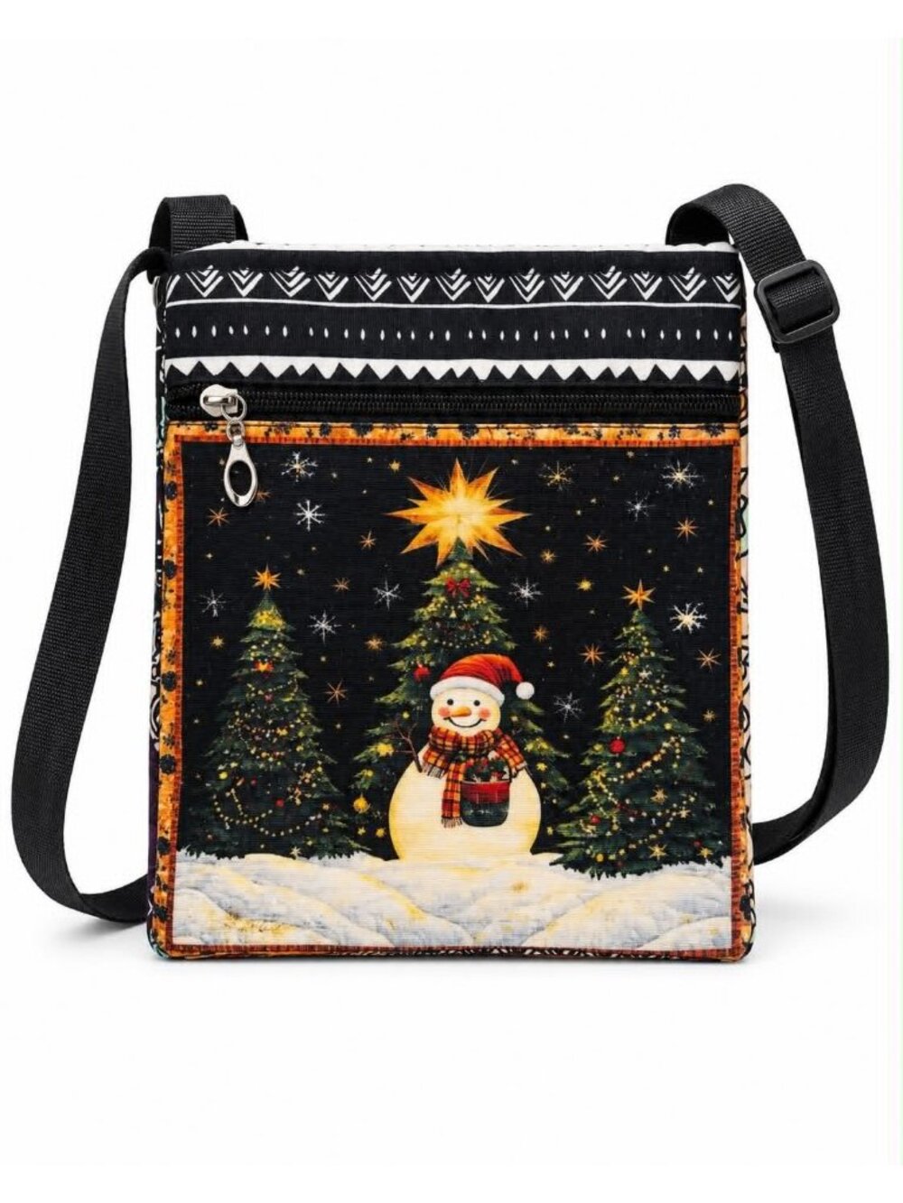 Christmas Snowman Crossbody Bag